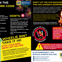 Message from Merseyside Fire and Rescue regarding firework safety