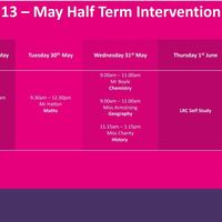 Year 13 May Intervention